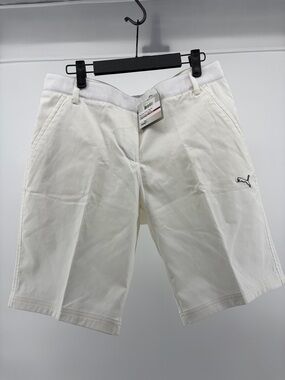 NWT Puma Dry Cell Golf Tech White Golf Moisture Management Shorts Women's Size 8